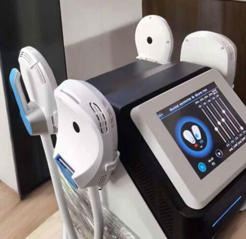 Stimulátor svalů HIEMT, zařízení pro modelaci postavy AMp68, rádiové vlny RF photo review